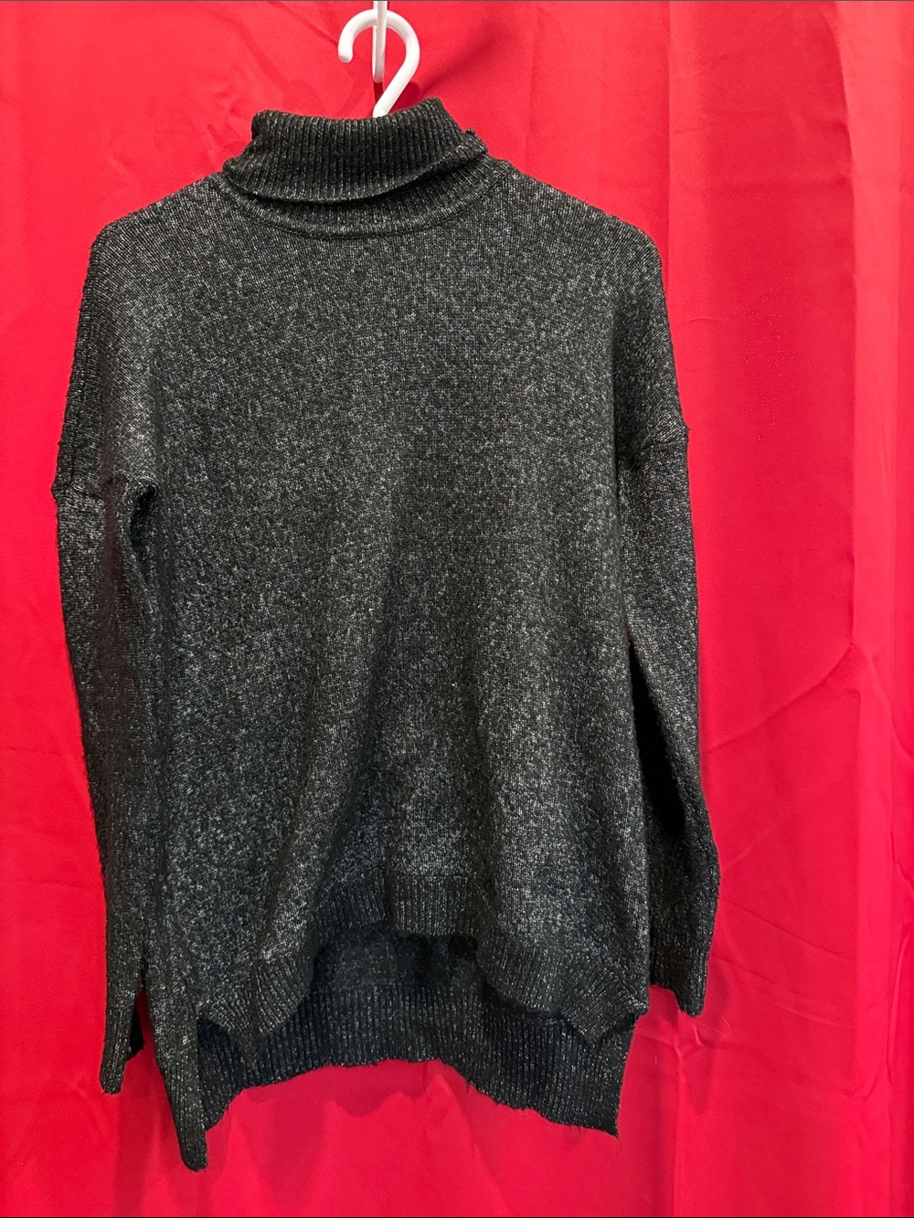 Noisy May Charcoal Marled Turtleneck Sweater